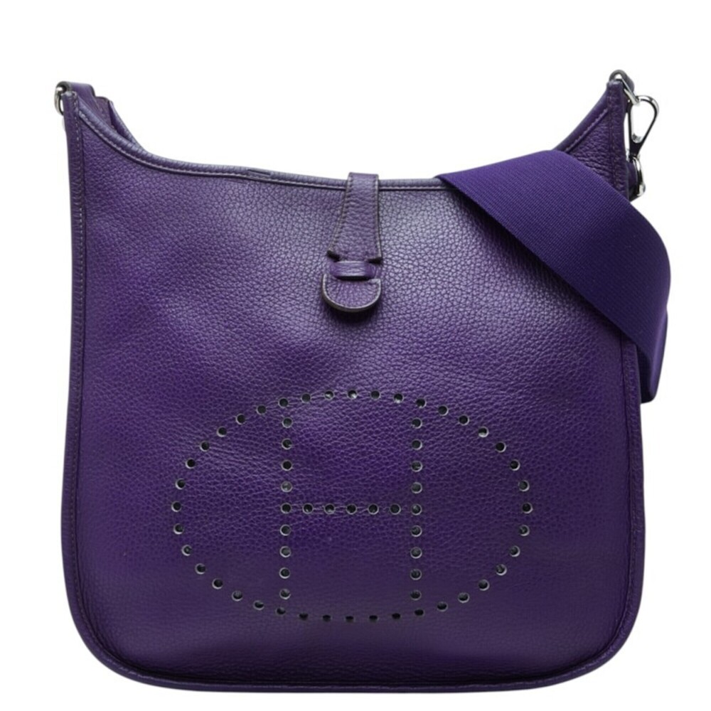 Hermes Evelyne 3 Trois PM Crossbody Shoulder Bag, Purple, Taurillon Clemence ...